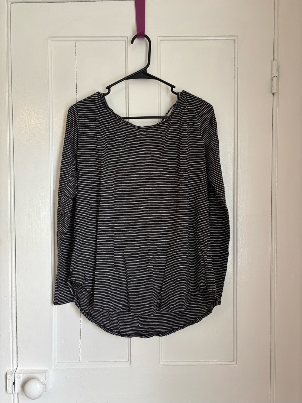 Hollister Black & White Striped Long Sleeve Tee